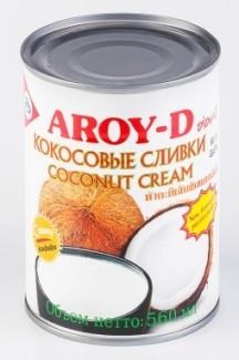 Кокосовые СЛИВКИ Ж/Б AROY-D 560мл