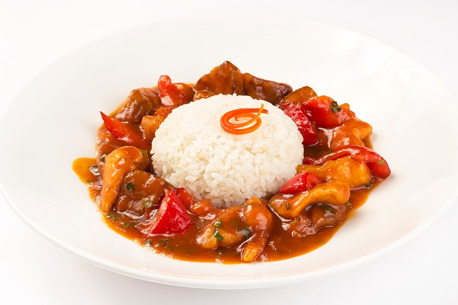 Курица с хрустящими овощами