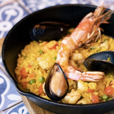 Испанская Паэлья с морепродуктами