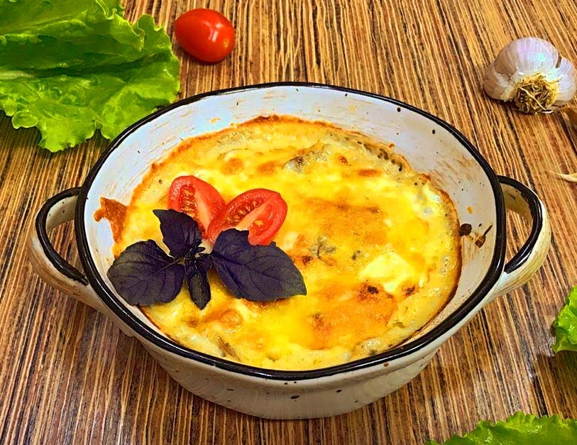 Брокколи, картофель и ветчина