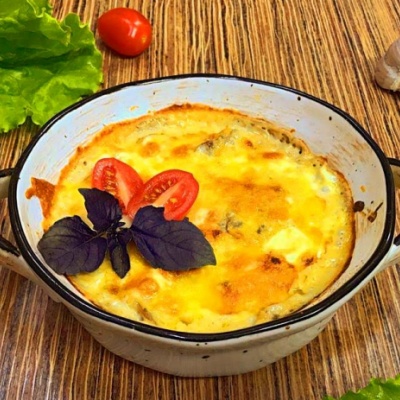 Брокколи, картофель и ветчина