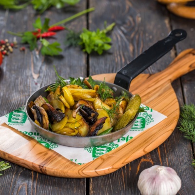 Картофель жареный с грибами