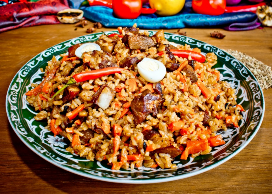 Плов чайханский с бараниной + шакар-об
