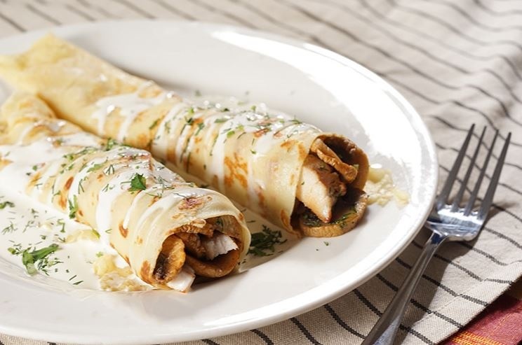 С курочкой и грибами в сливочном соусе