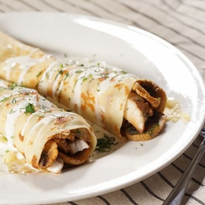 С курочкой и грибами в сливках