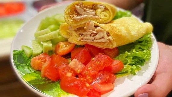 Омлет с курицей