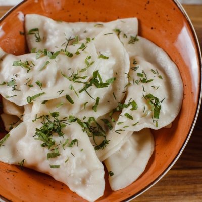 Вареники с сыром и зеленью