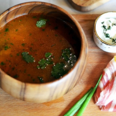 Борщ Кубанский со сметаной