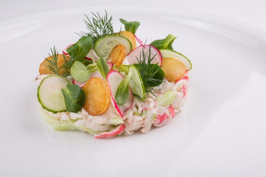 Салат с крабовым мясом
