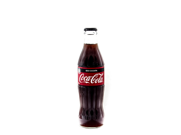 Coca-cola без сахара в стекле