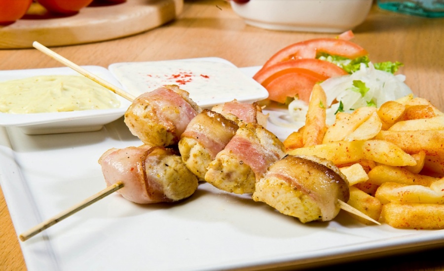Шашлычок курица бекон
