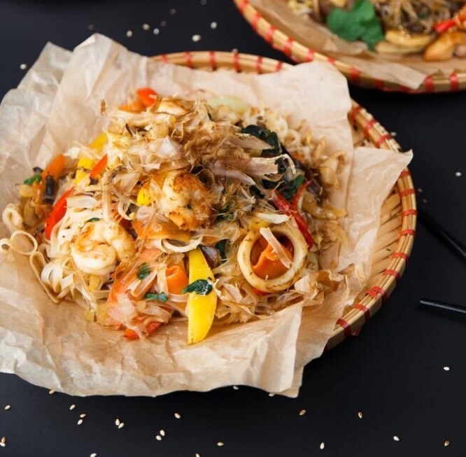 Лапша с морепродуктами