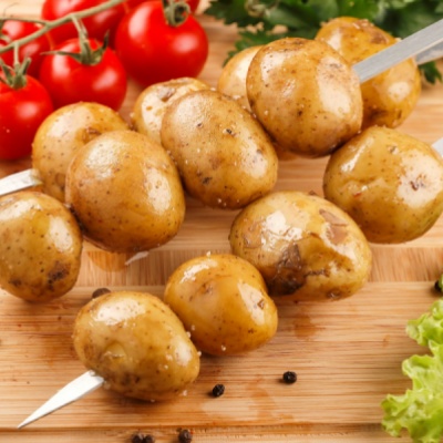 Картофель на мангале с бар. курдюком