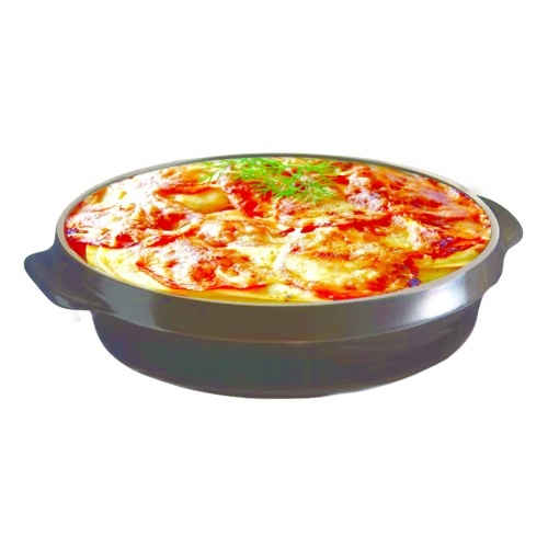 Картофель, помидоры и ветчина