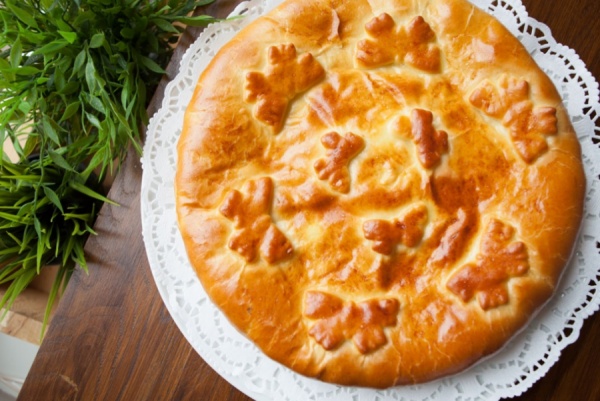 Пирог с сыром и зеленью