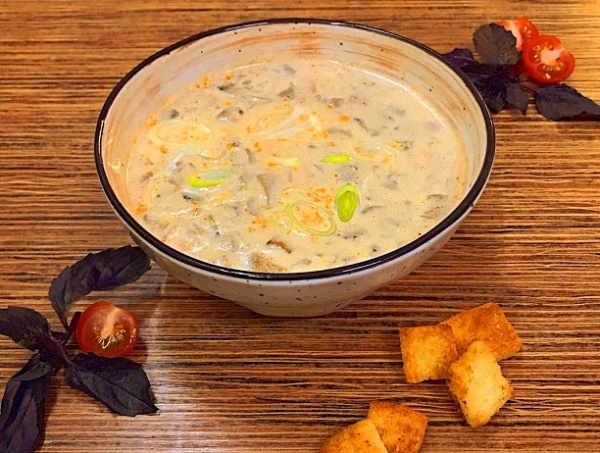 Суп сливочный с грибами