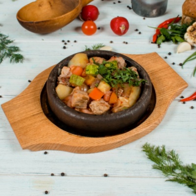 Сковородка по-мещански со свининой