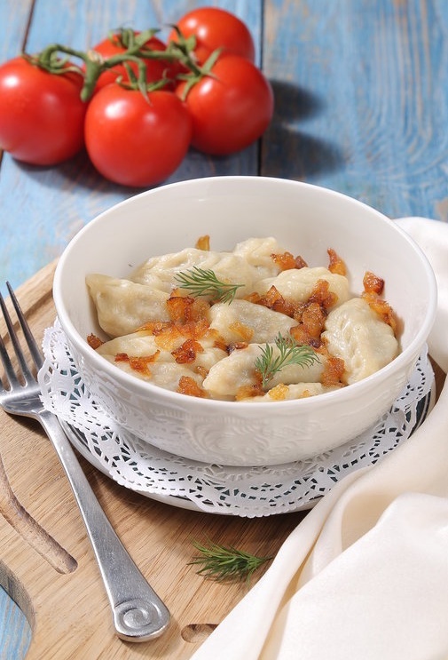 Вареники с картофелем и жареным луком