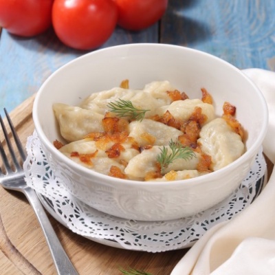 Вареники с картофелем и жареным луком