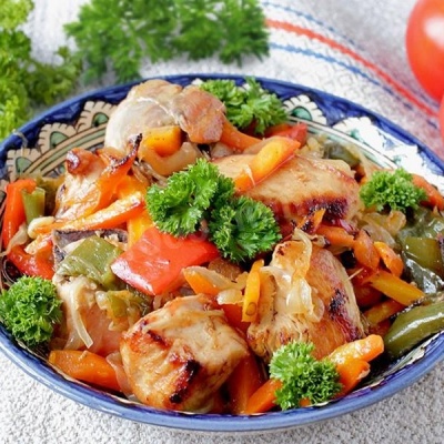 Курица с овощами