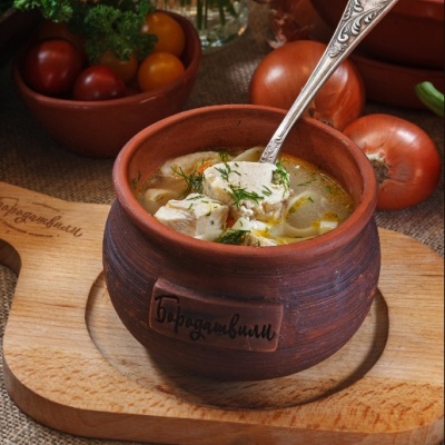 Суп-лапша с домашней курочкой