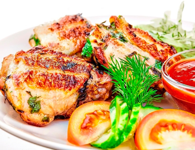 Шашлык из куриного бедра