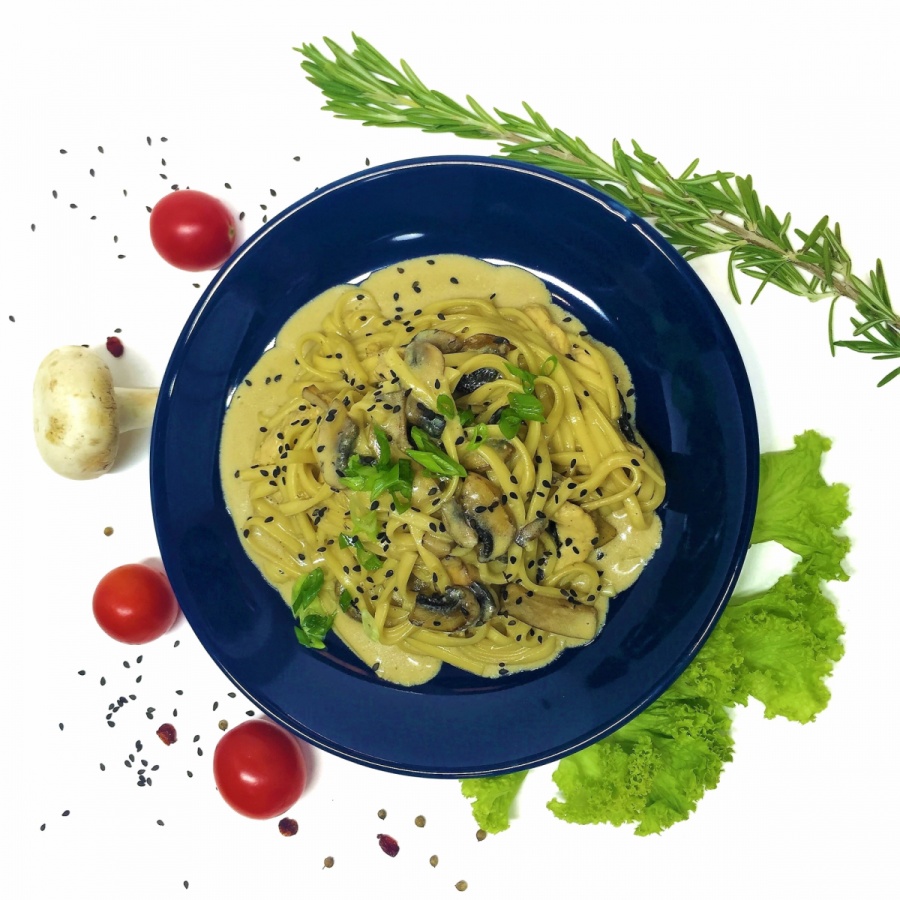 WOK с курицей и грибами