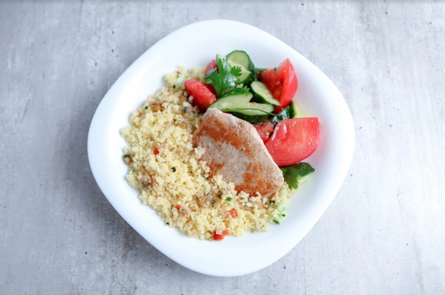 Кускус с индейкой и овощами