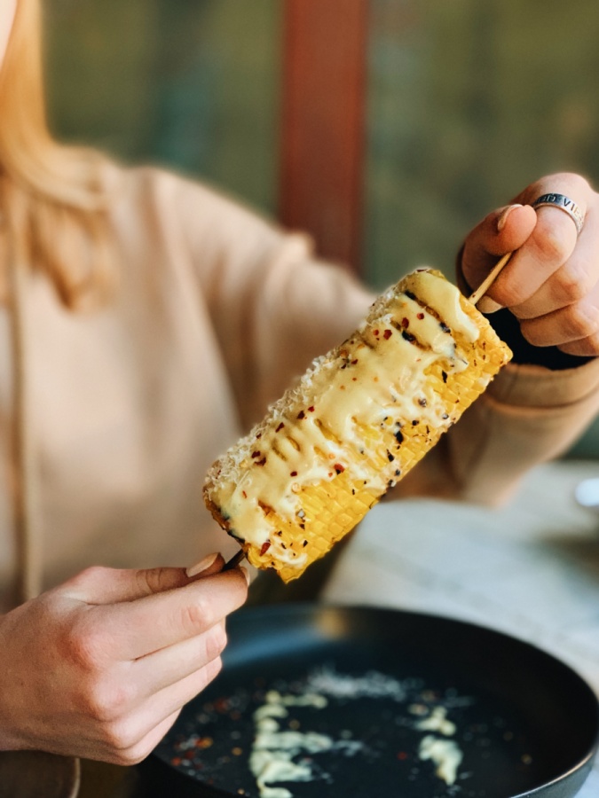 Початок кукурузы со сливочным соусом