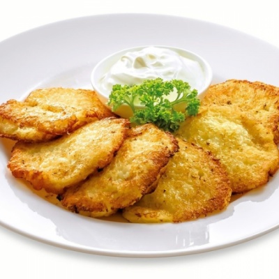 Картофельные драники с куриным филе