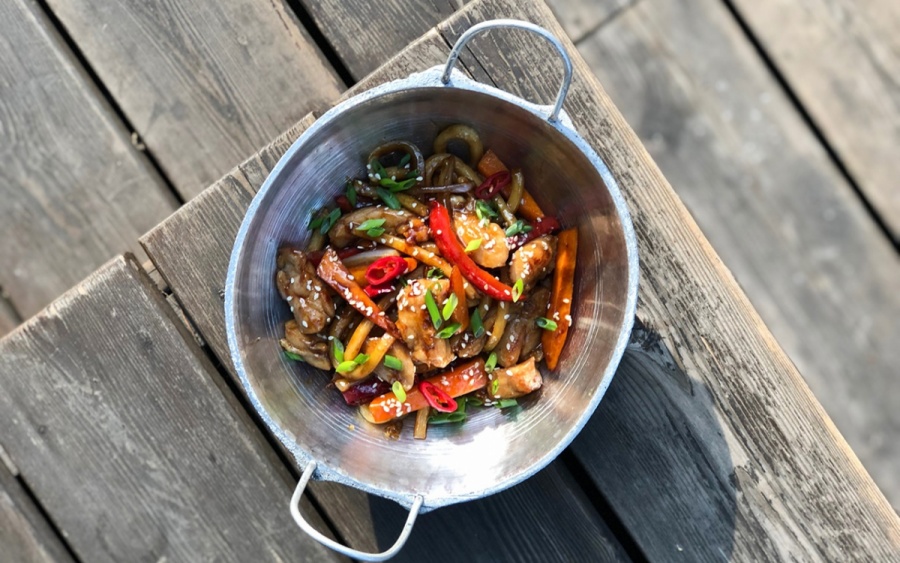 Лапша с курицей