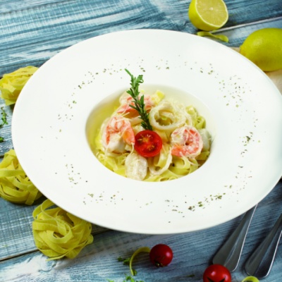 Феттучини с морепродуктами