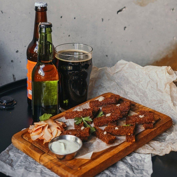 Гренки из Бородинского хлеба с чесноком