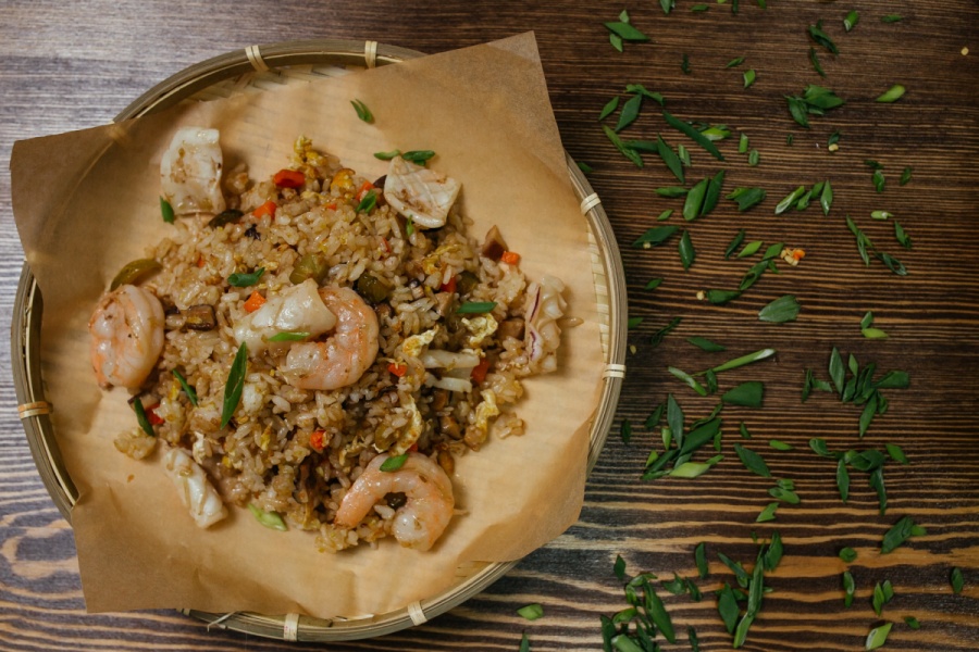 Ком Ран Хай Шан-рис с морепродуктами