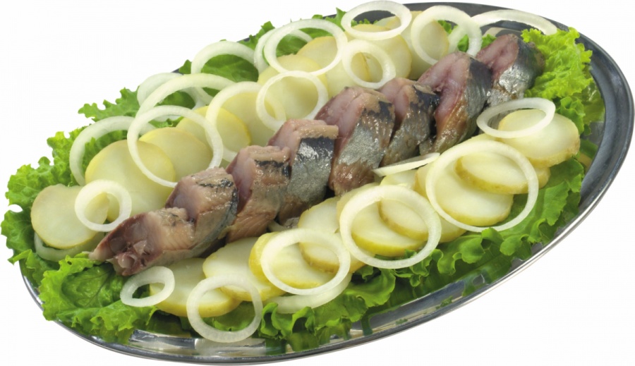 Сельдь с картофелем и луком