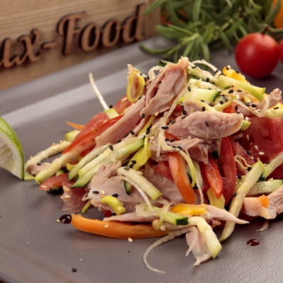 Салат с копченой курицей