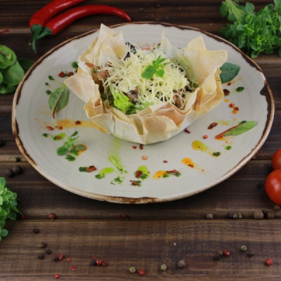 С беконом и грибами
