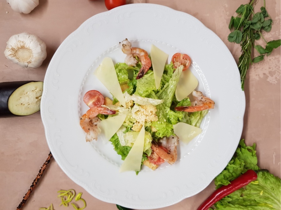 Цезарь с креветками