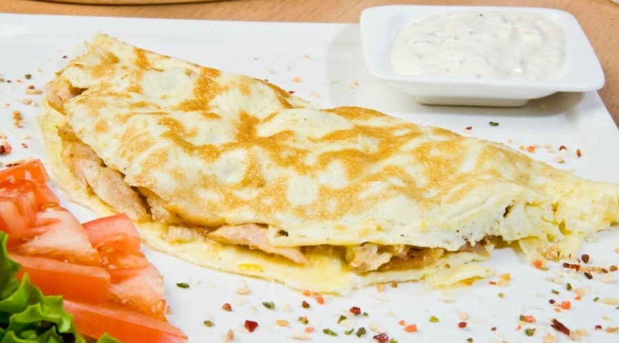Омлет со свининой