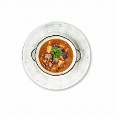 Фасолевый суп с сушеным мясом