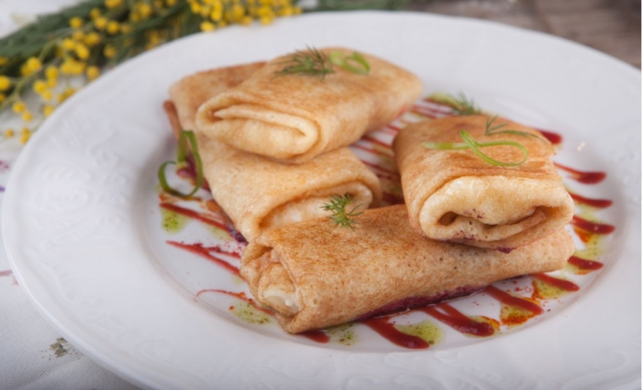Блинчики с мясом