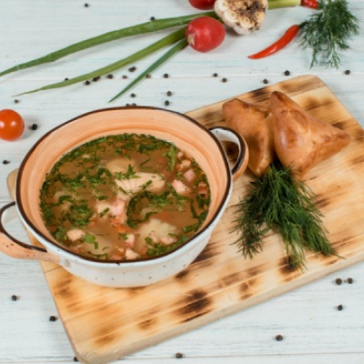 Казачья уха из судака и семужки