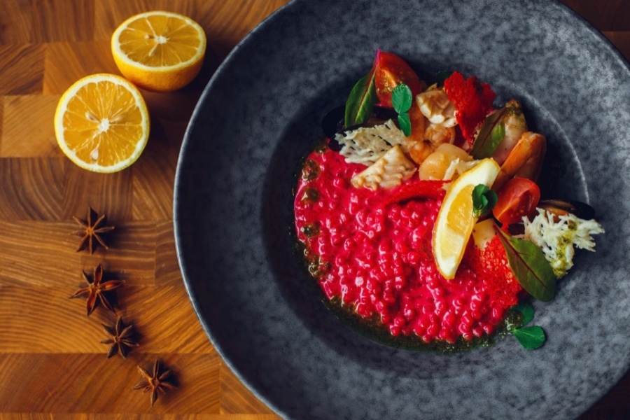 Паста с морепродуктами птимтим