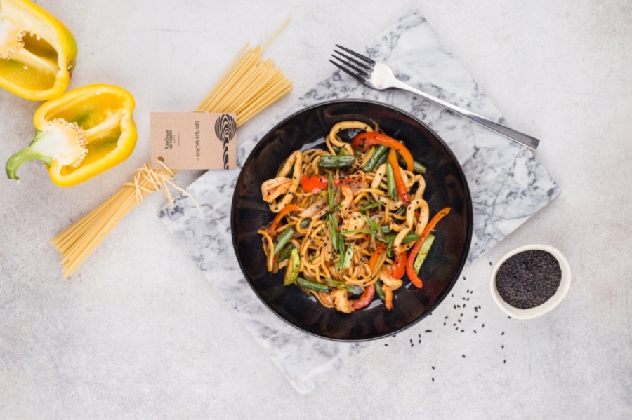 Лапша WOK с морепродуктами