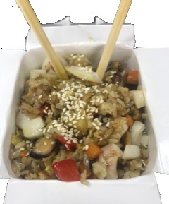 Рис с овощами и морепродуктами