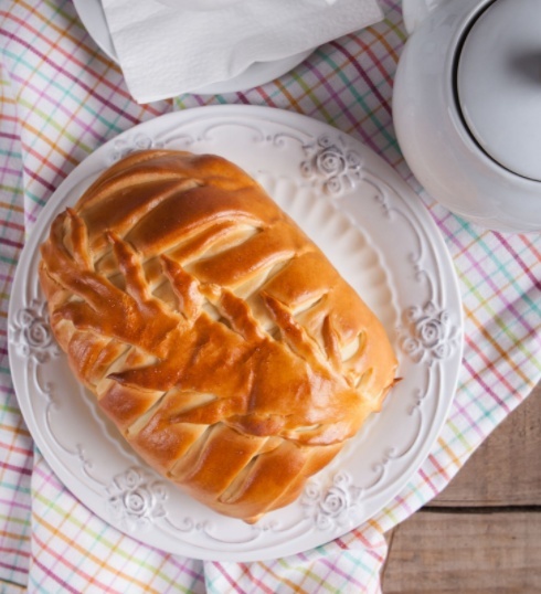 Кулебяка с капустой и грибами