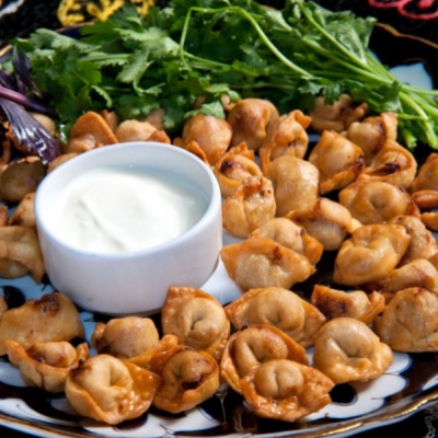 Чучвара жаренная