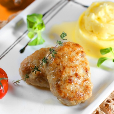 Котлеты из кролика с картофельным пюре