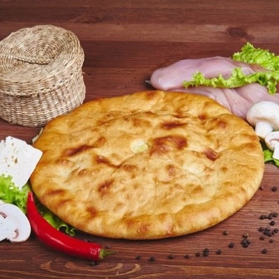 Пирог с курицей и грибами