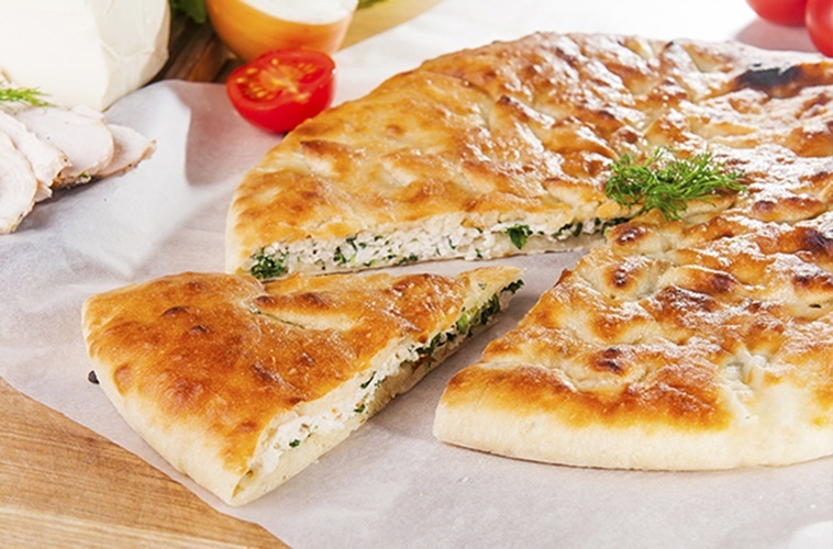 Пирог с сыром и зеленью